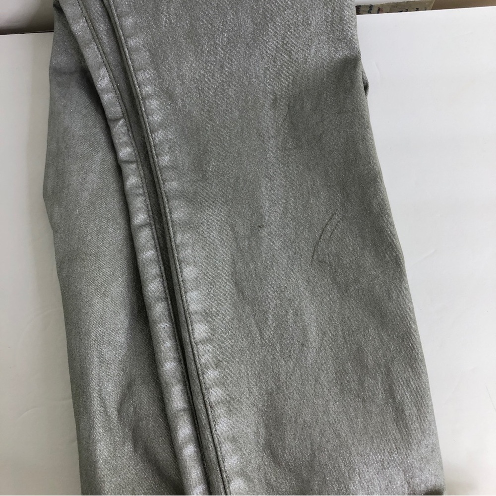FRAME silver metallic Ali High Rise Cigarette Jeans - Picture 10 of 12
